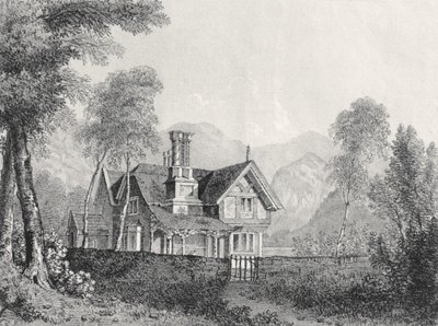 Un cottage in un paesaggio, dal quaderno di Michael Faraday, 1825 da English School